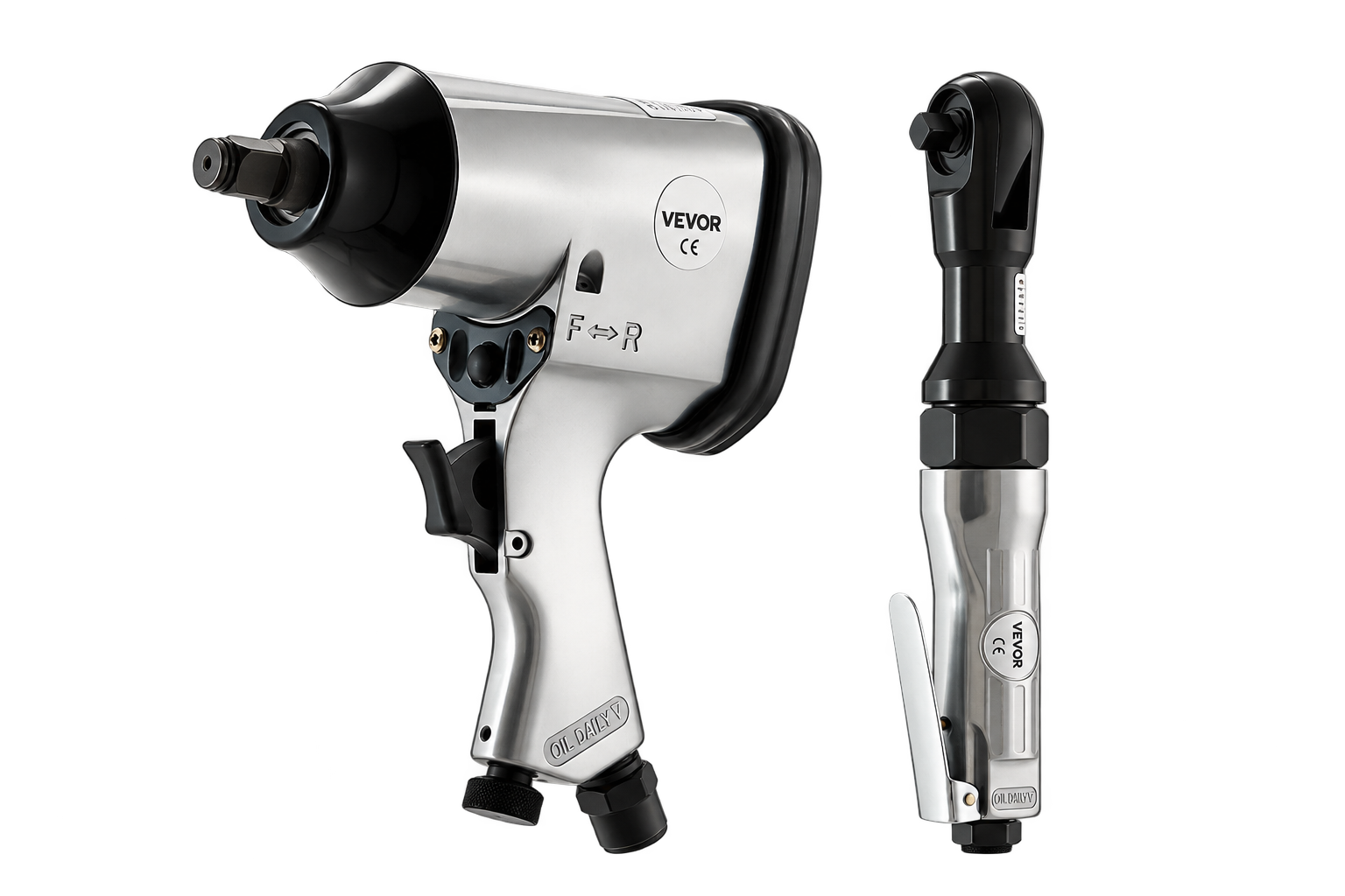Representative pneumatic impact wrench and ratchet