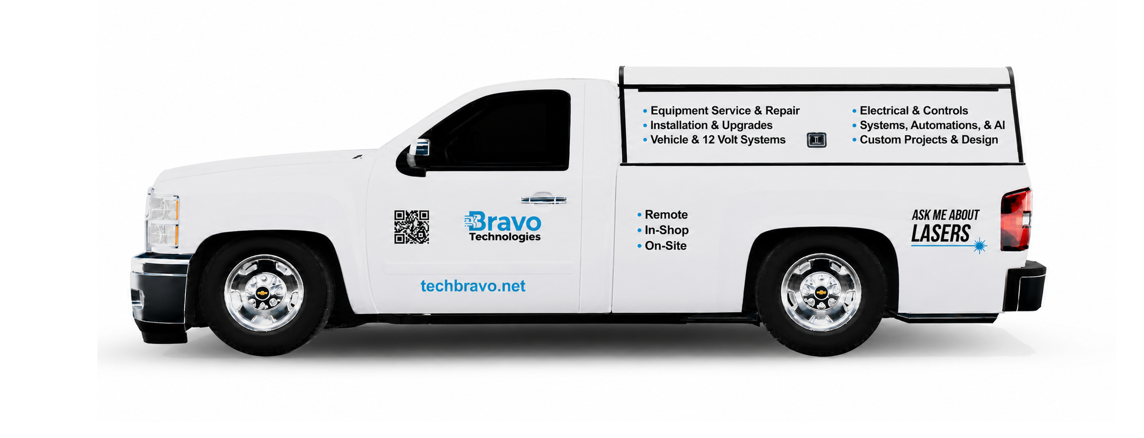 Bravo Technologies mobile service truck concept, driver-side view